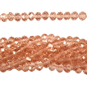 06MM FACETED RONDELLE LIGHT PEACH